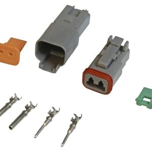 MSD Ignition Wiring Harness Connector, 2 Pin Deutsch Connector for 16 Gauge Wire, With Connector Pins and Seals – 8183