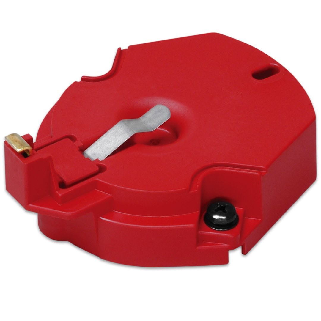 MSD Ignition Distributor Rotor, For Use with GM/Msd Hei Distributors, Non Adjustable, Red – 8410