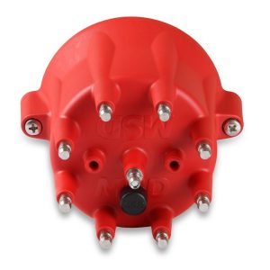 MSD Ignition Distributor Cap and Rotor Kit, For Use with Msd Pro-Billet Distributors, With Wire Retainer, Bolt Down, Hei Style Posts, Red – 84335