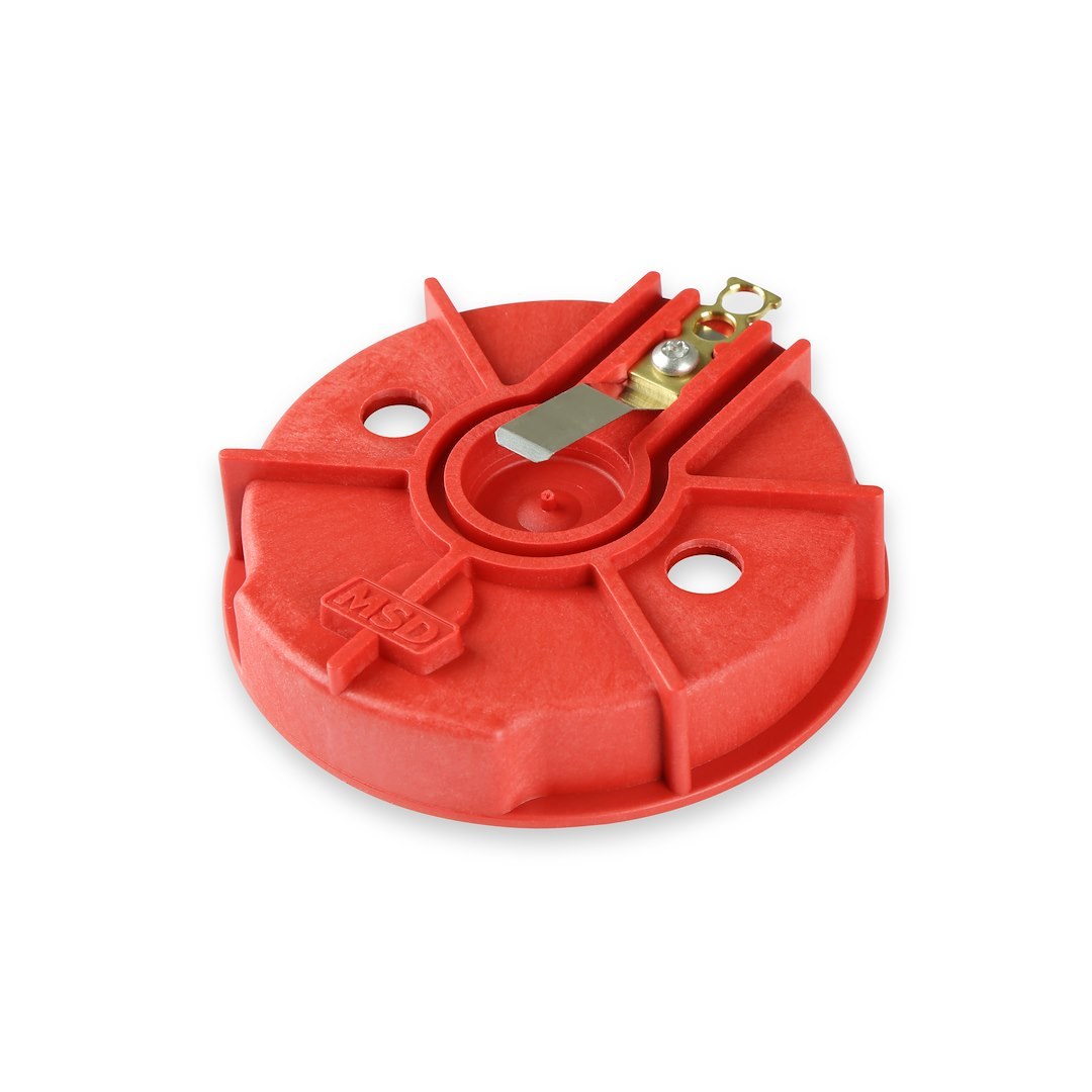 MSD Ignition Distributor Rotor, For Use with Msd Low Profile Distributors, Non Adjustable, Red – 8457