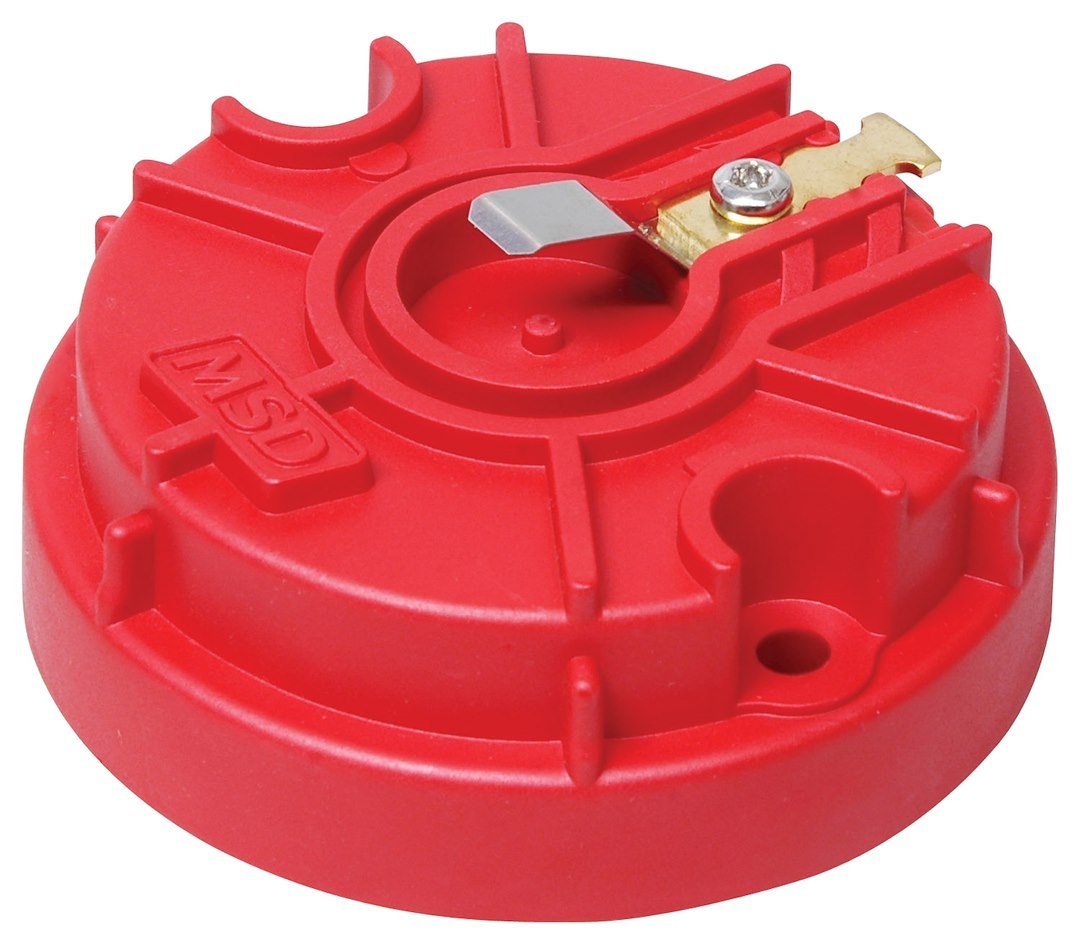 MSD Ignition Distributor Rotor, For Use with Most Msd Distributors That Use Cap Part Number 8433/8431, Non Adjustable, Red – 8467