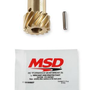 MSD Ignition Distributor Drive Gear, For Use with Chevy Distributors, 0.500 Inch Shaft Diameter, Bronze, Standard Rotation – 8471