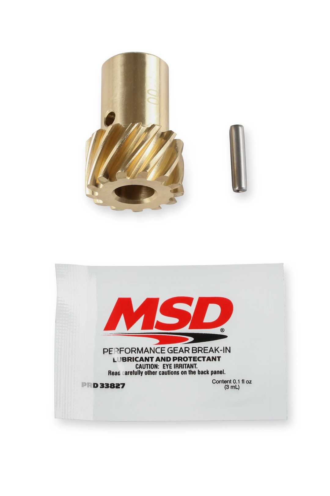 MSD Ignition Distributor Drive Gear, For Use with Chevy Distributors, 0.500 Inch Shaft Diameter, Bronze, Standard Rotation – 8471