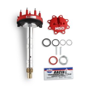 MSD Ignition Distributor, Low-Profile, For Use with Chevy Tall Block V8 Engines, Without Ignition Control Module, Crank Trigger – 8558