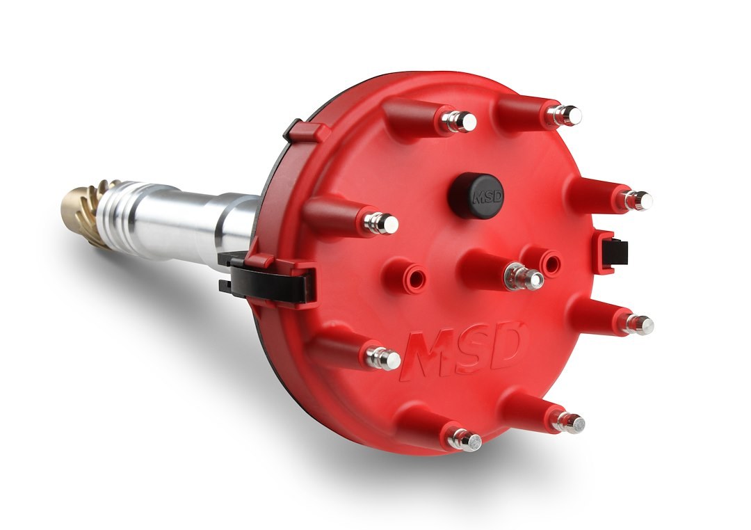 MSD Ignition Distributor, Low-Profile, For Use with Chevy Tall Block V8 Engines, Without Ignition Control Module, Crank Trigger – 8558