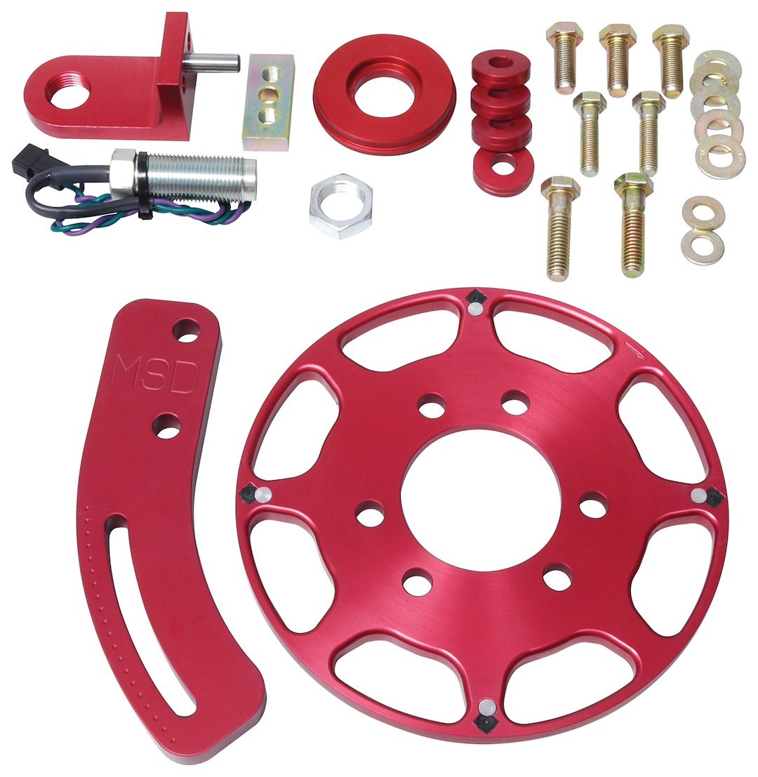 MSD Ignition Ignition Crank Trigger Kit, Flying Magnet, For Use with Chevy Small Block Engines with 7 Inch Balancer – 8610