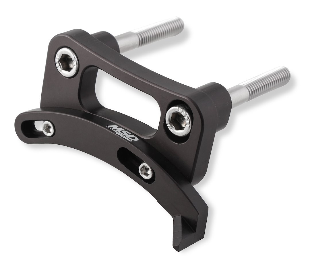 MSD Ignition Timing Tab, For Use with Small Block Ford 11 O’clock Tdc, Non Adjustable, Black Anodized, Aluminum, With Bolts – 89889