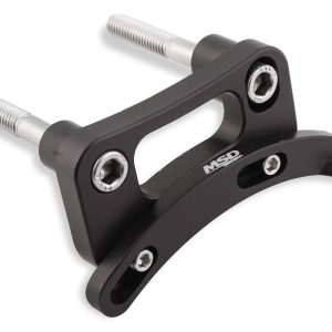MSD Ignition Timing Tab, For Use with Small Block Ford 11 O’clock Tdc, Non Adjustable, Black Anodized, Aluminum, With Bolts – 89889