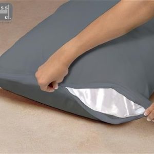 Mattres Safe Pillow Protector, Sofcover ®, Fits 21 Inch Width X 27 Inch Length Standard Pillow, Secured with Zipper, Slate Gray, Fabric – CWPS-STD SG