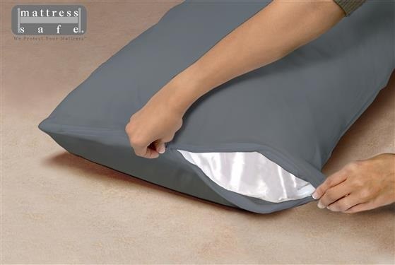 Mattres Safe Pillow Protector, Sofcover ®, Fits 21 Inch Width X 27 Inch Length Standard Pillow, Secured with Zipper, Slate Gray, Fabric – CWPS-STD SG