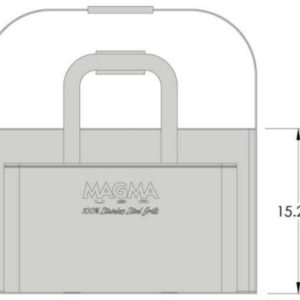 Magma Prod Storage Bag, Barbeque Grill, Fits with Magma 12 Inch X 18 Inch Rectangular Grills, Zippered Closure, Black, Polyester Fabric – A10-1292