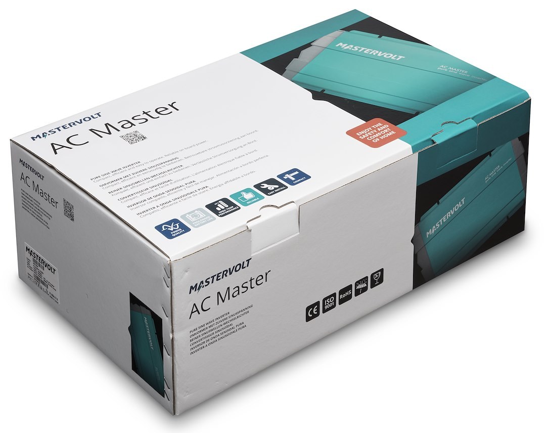 Mastervolt Power Inverter, AC Master, Pure Sine Wave, 3500 Watts, 12 Vdc, 230V-50/60Hz, 90 Percent Efficiency – 28013500