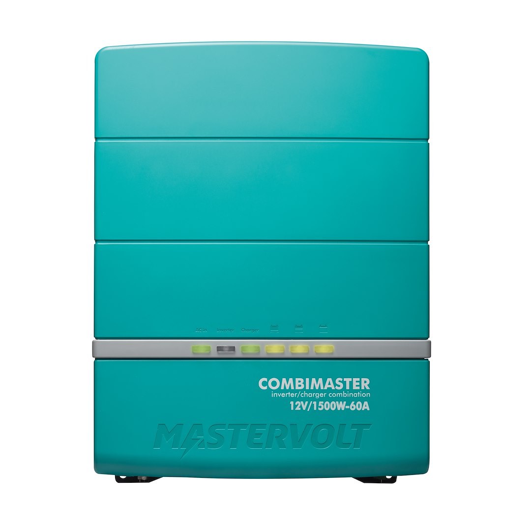 Mastervolt Power Inverter, Combimaster, 12 Volt DC to 120 Volt AC, 1500 Continuous/ 2250 Peak Watts, 60 Amp Charging Current – 35511500