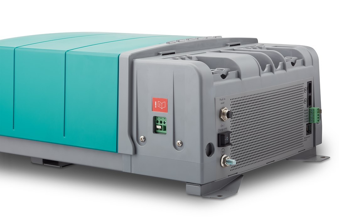 Mastervolt Power Inverter, Combimaster, 12 Volt DC to 120 Volt AC, 1500 Continuous/ 2250 Peak Watts, 60 Amp Charging Current – 35511500