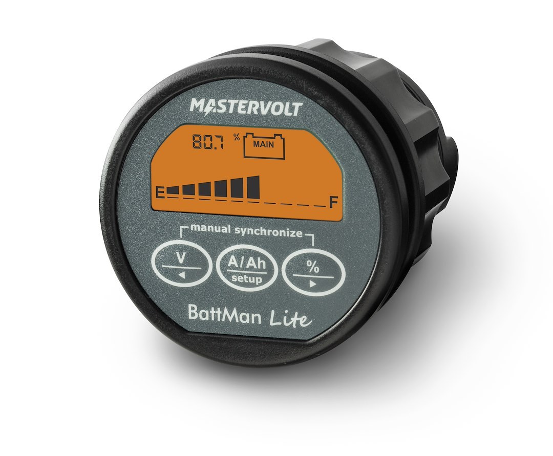 Mastervolt Battery Monitor, Battman Lite, Monitors Voltage/ State of Charge/ Amp Hours, 12/24 Volt DC Power Supply – 70405060
