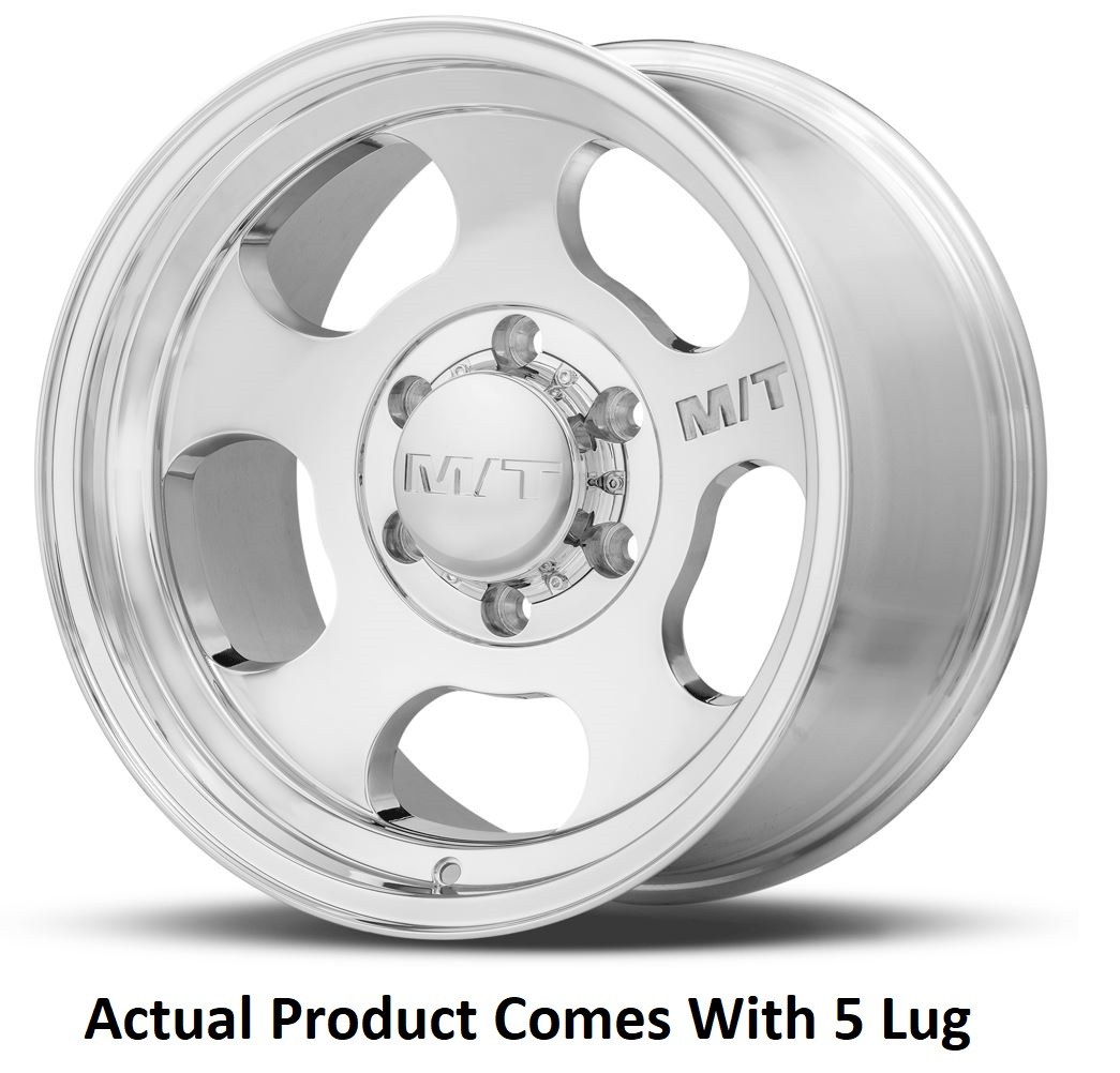 M.t. Wheel Wheel, Canyon, 16 Inch Diameter X 8 Inch Width, 5 X 139.7 Millimeter/ 5 X 5.50 Inch Bolt Pattern, -12 Millimeter Offset – 274626