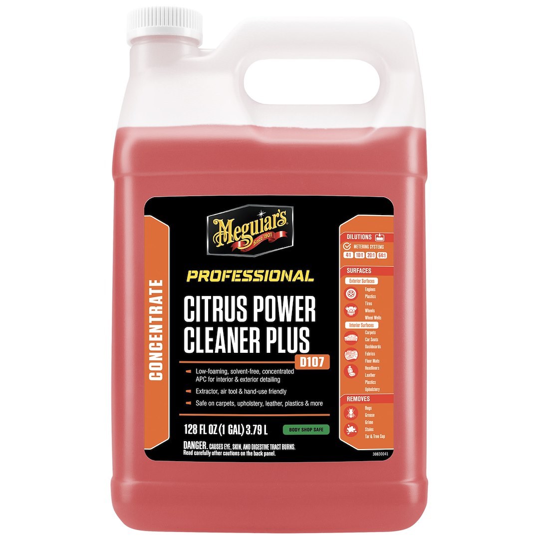 Meguiars Wax Multi Purpose Cleaner, Citrus Power Cleaner Plus, Used for Carpet/ Upholstery/ Leather/ Plastics/ Engines and Tires – D10701