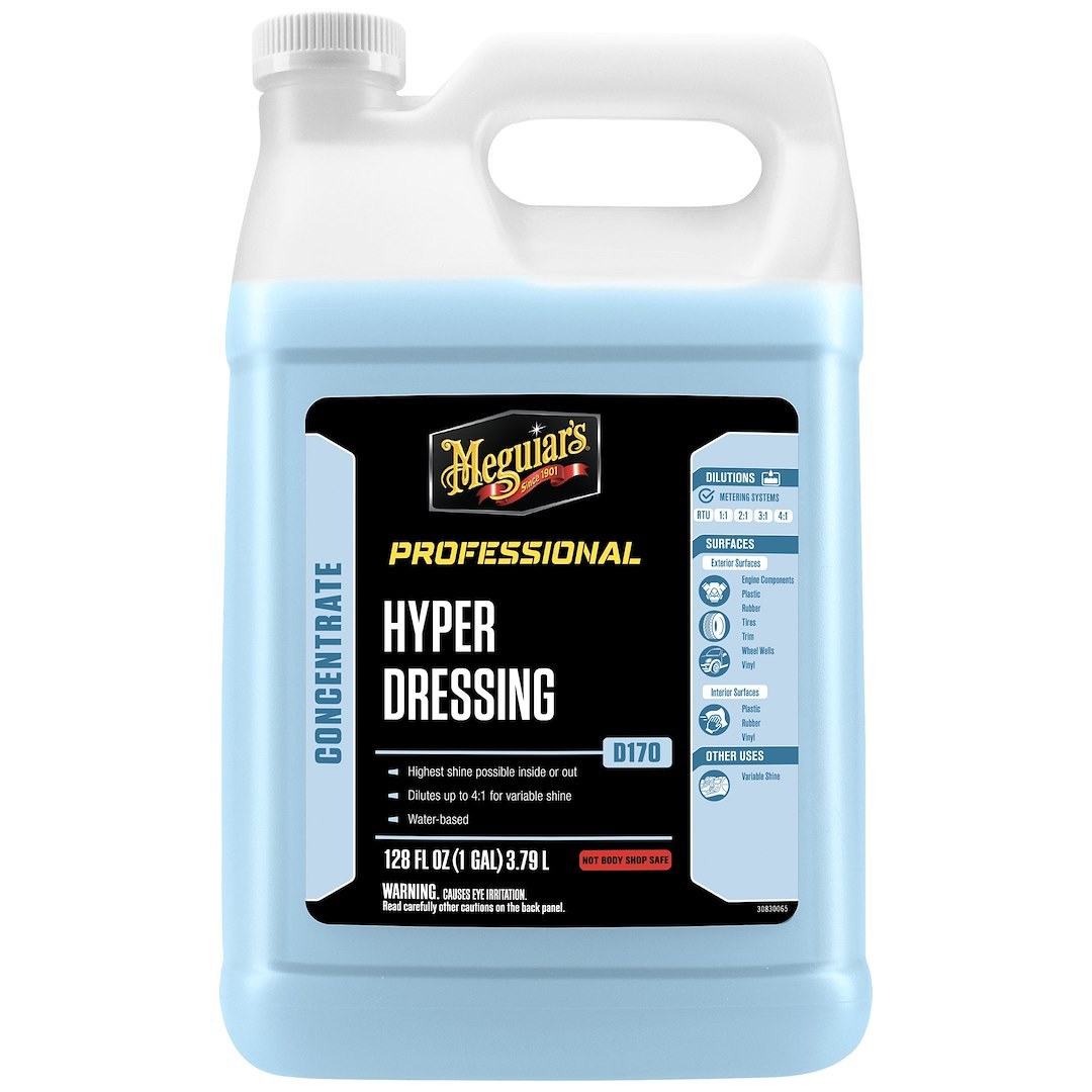 Meguiars Wax Multi Purpose Cleaner, Hyper Dressing, Used for Rubber/ Plastic or Vinyl Interior and Exterior Parts, 1 Gallon Jug, Single – D17001