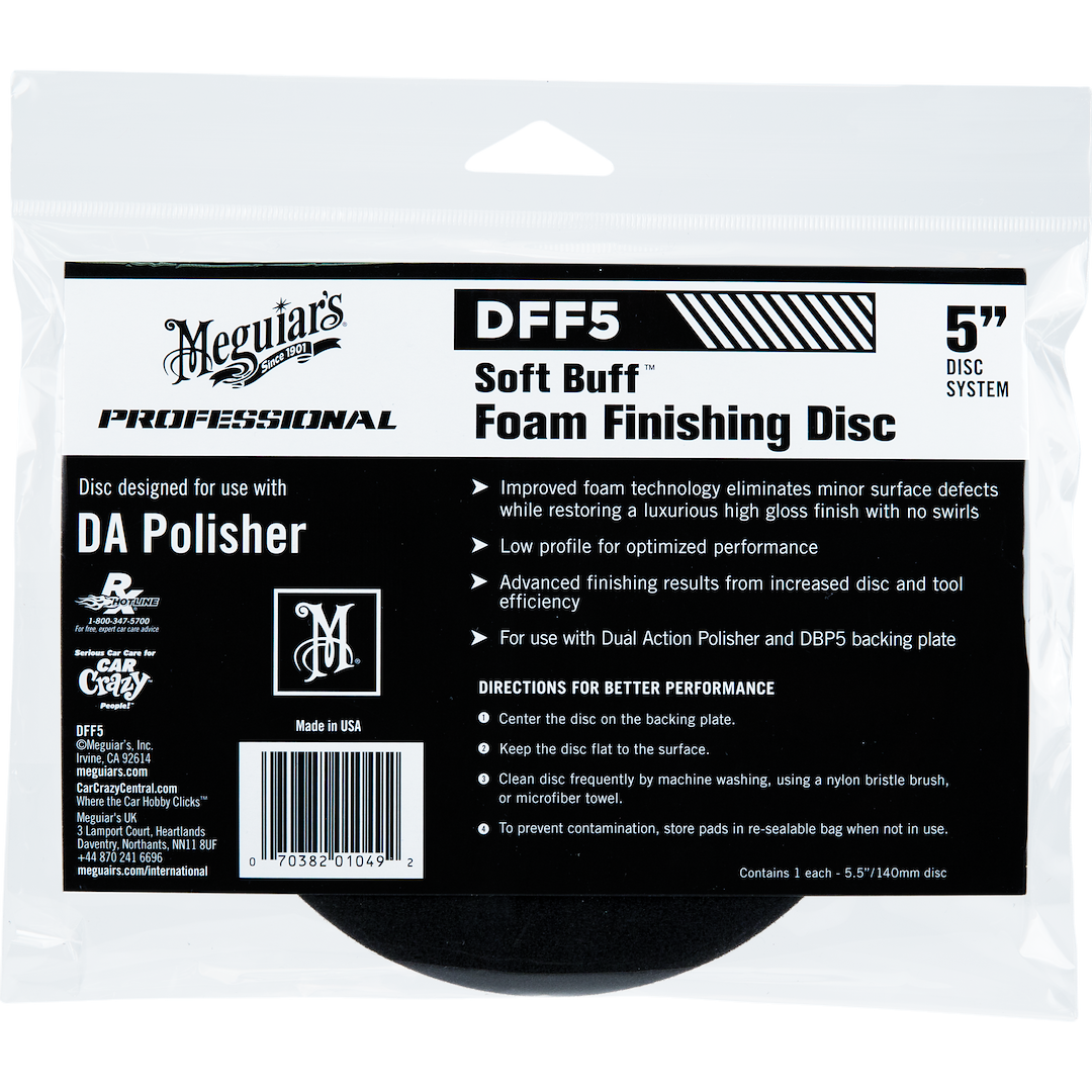 Meguiars Wax Polishing Pad, Soft Buff ™, Use to Eliminate Minor Surface Defects While Restoring High Gloss Finish with No Swirls – DFF5
