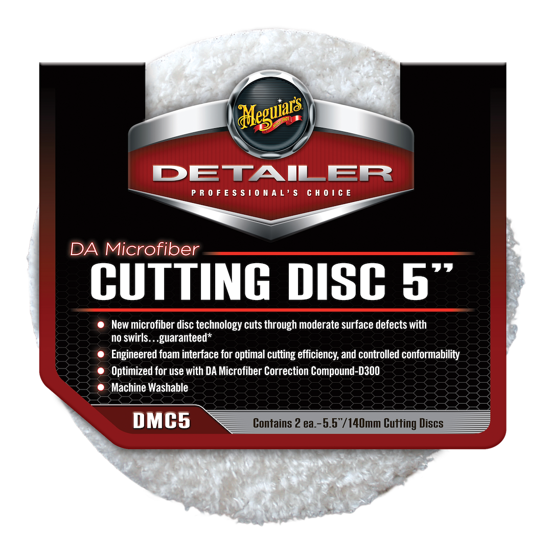 Meguiars Wax Buffing Pad, Cuts Through Moderate Surface Defects with No Swirls, Microfiber, 5 Inch Diameter, Set of 2 – DMC5