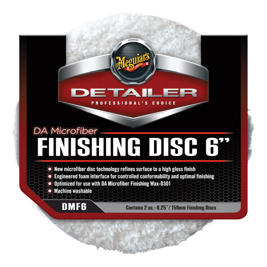 Meguiars Wax Buffing Pad, Refines Surface to High Gloss Finish, Microfiber, 6 Inch Diameter, Set of 2 – DMF6