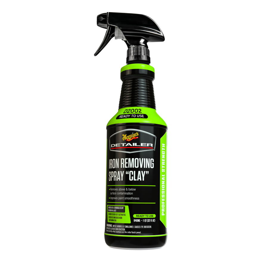 Meguiars Wax Detailing Spray, Detailer, Used to Remove Industrial Fallout and Iron Without Abrasives, Liquid, 32 Ounce Spray Bottle – DRTU200232