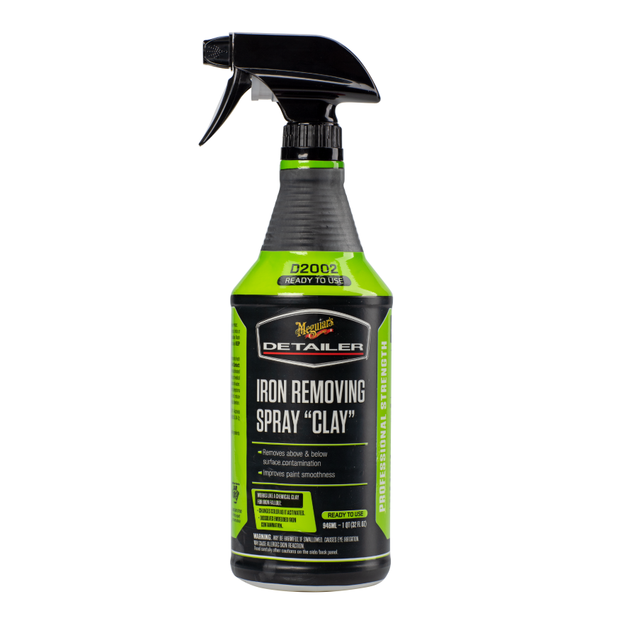 Meguiars Wax Detailing Spray, Detailer, Used to Remove Industrial Fallout and Iron Without Abrasives, Liquid, 32 Ounce Spray Bottle – DRTU200232