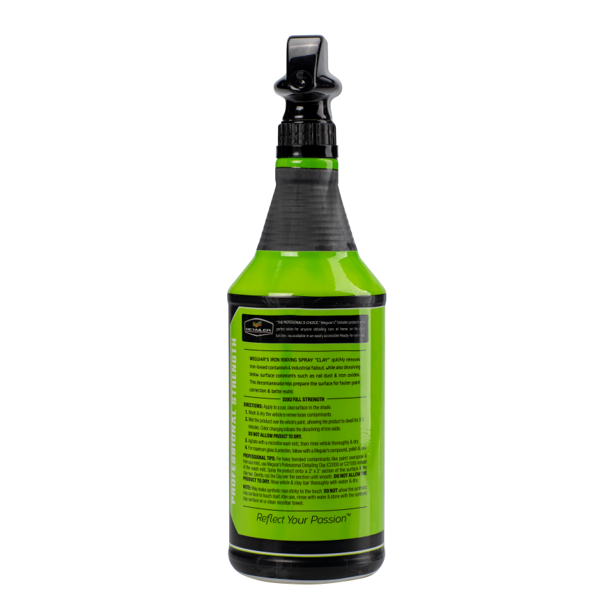 Meguiars Wax Detailing Spray, Detailer, Used to Remove Industrial Fallout and Iron Without Abrasives, Liquid, 32 Ounce Spray Bottle – DRTU200232