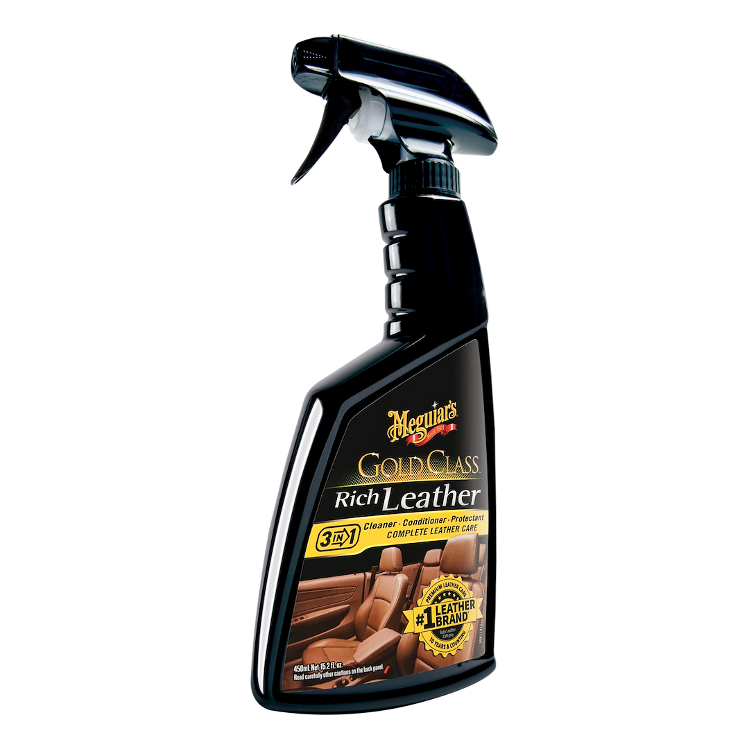 Meguiars Wax Leather Conditioner, Gold Class, Clean and Condition, Guard Against Uva and Uvb Sun Rays, 16 Ounce Spray Bottle – G10916
