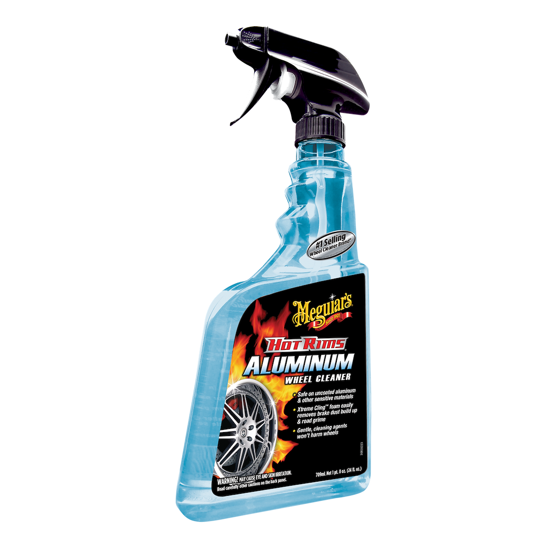 Meguiars Wax Wheel Cleaner, Hot Rims ®, For Aluminum Wheels, 24 Ounce Spray Bottle – G14324