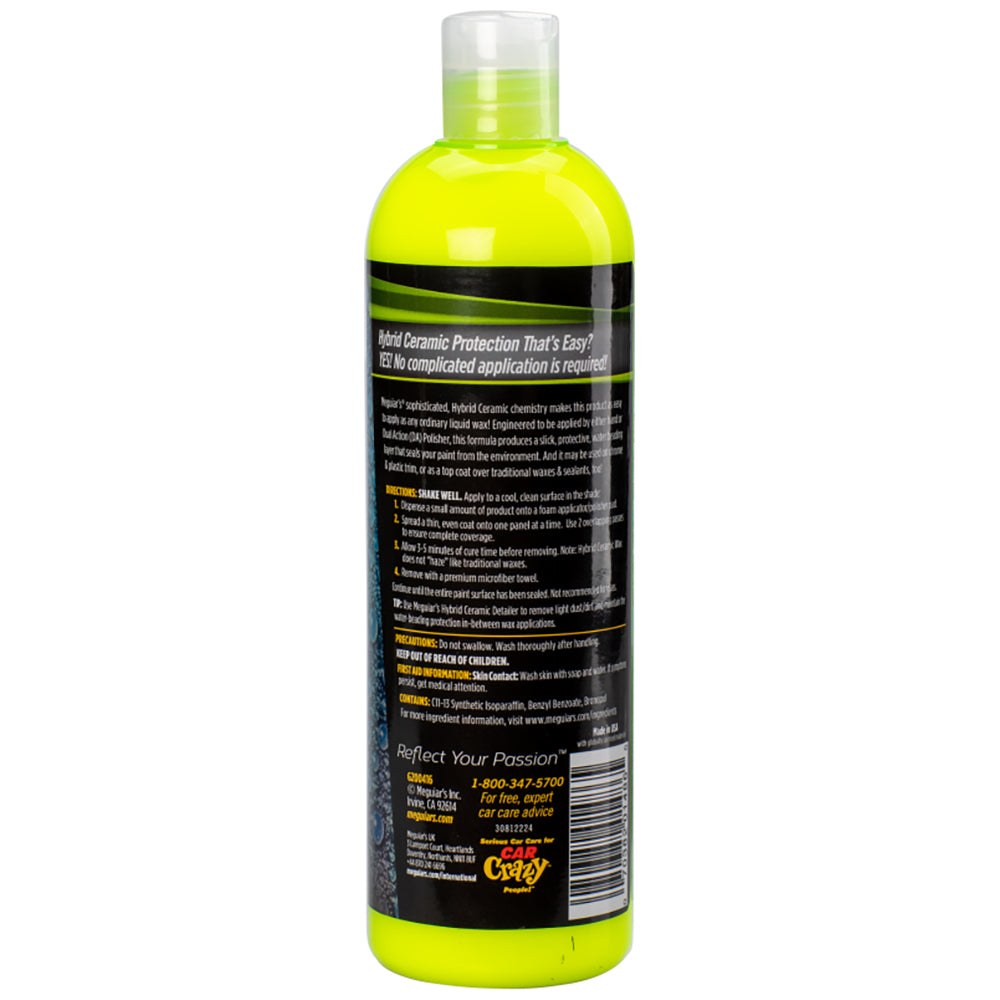Meguiars Wax Car Wax, Liquid Hybrid Ceramic Formula, 16 Ounce Bottle – G200416
