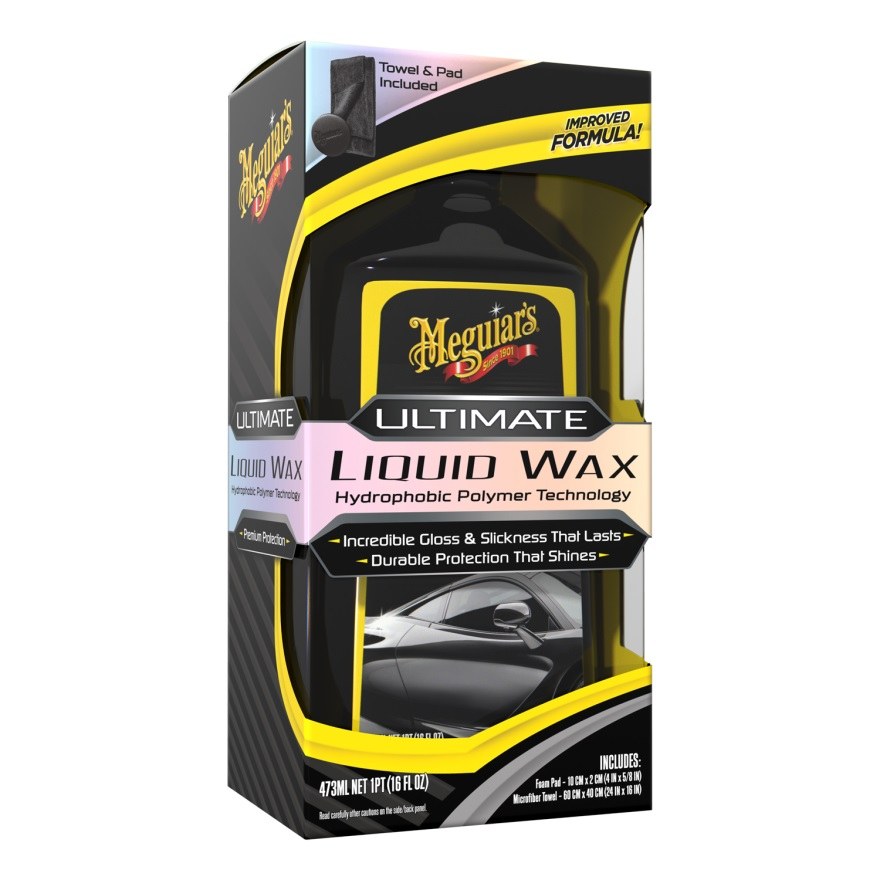 Meguiars Wax Car Wax, Ultimate, Liquid Synthetic Formula, 16 Ounce Bottle – G210516