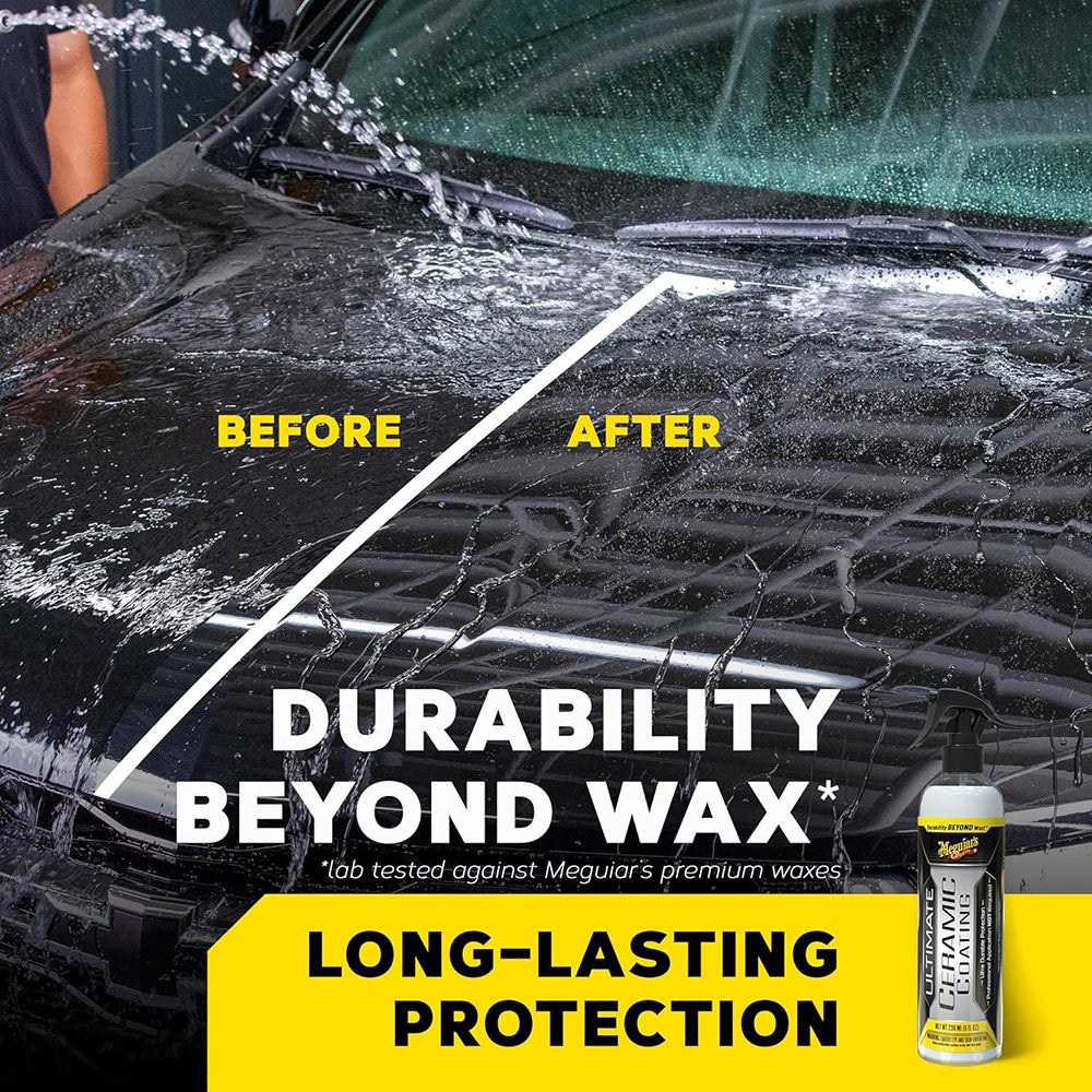 Meguiars Wax Car Wax, Ultimate, Liquid, 8 Ounce Spray Bottle, Without Applicator – G240108