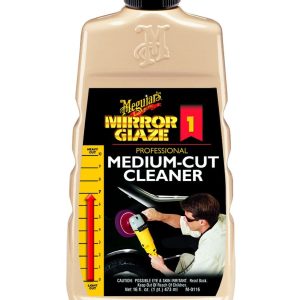 Meguiars Wax Polishing Compound, Mirror Glaze, Removes Light Swirls and Adds Gloss Clarity, Medium Cut, Liquid, 16 Ounce, Single – M0116