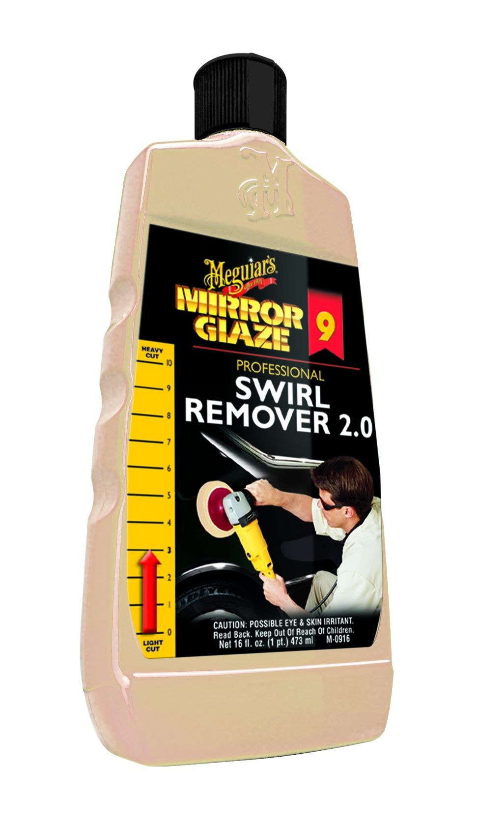 Meguiars Wax Polishing Compound, Mirror Glaze, Removes Light Swirls and Adds Gloss Clarity, Liquid, 16 Ounce, Single – M0916