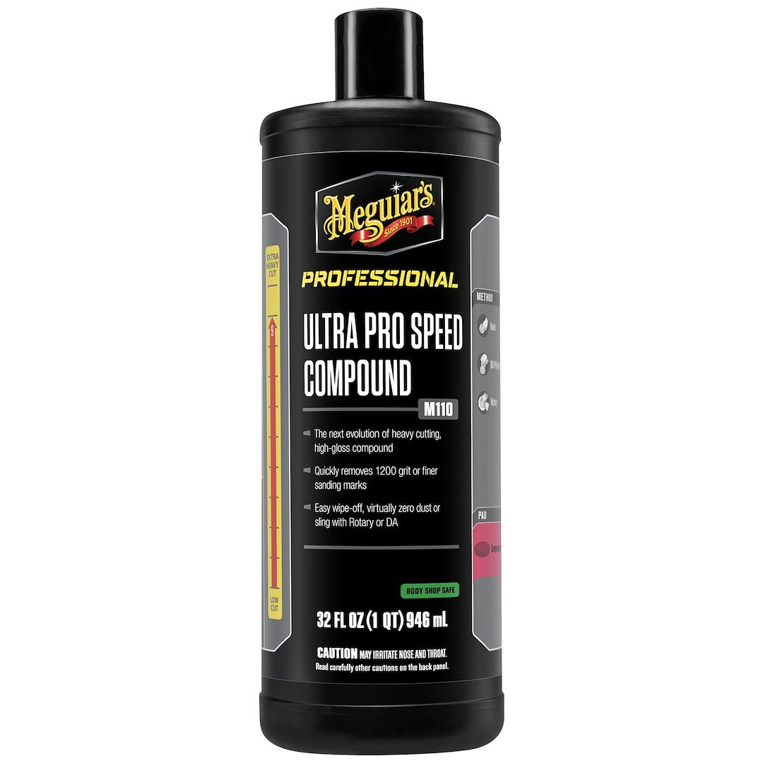 Meguiars Wax Cutting Oil, Ultra Pro Series, Use to Remove 1200 Grit or Fine Sanding Mark, Heavy Cut Compound, White Liquid, 32 Ounce Bottle – M11032