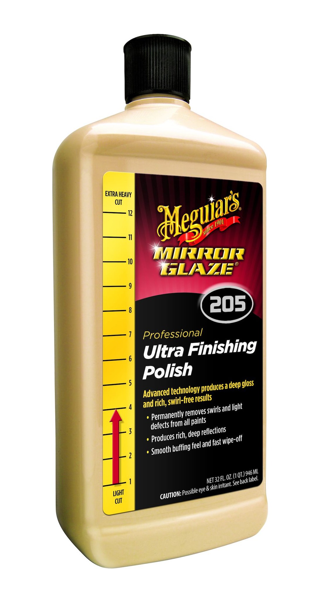 Meguiars Wax Polishing Compound, Mirror Glaze, Removes Light Swirls and Adds Gloss Clarity, Ultra Finishing Compound, Liquid, 32 Ounce – M20532