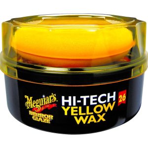 Meguiars Wax Car Wax, Mirror Glaze, Yellow Carnauba Wax Blended with Silicones/ Polymers and Other Waxes, Paste, 11 Ounce, Without Applicator – M2611