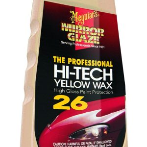 Meguiars Wax Car Wax, Mirror Glaze, Yellow Carnauba Wax Blended with Silicones/ Polymers and Other Waxes, Liquid, 16 Ounce, Without Applicator – M2616