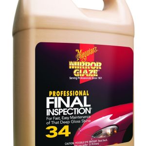 Meguiars Wax Car Wax, Mirror Glaze, Liquid, 1 Gallon Jug, Use to Create a Brilliant High Gloss Finish, Mist-On/ Wipe-Off, Single – M3401