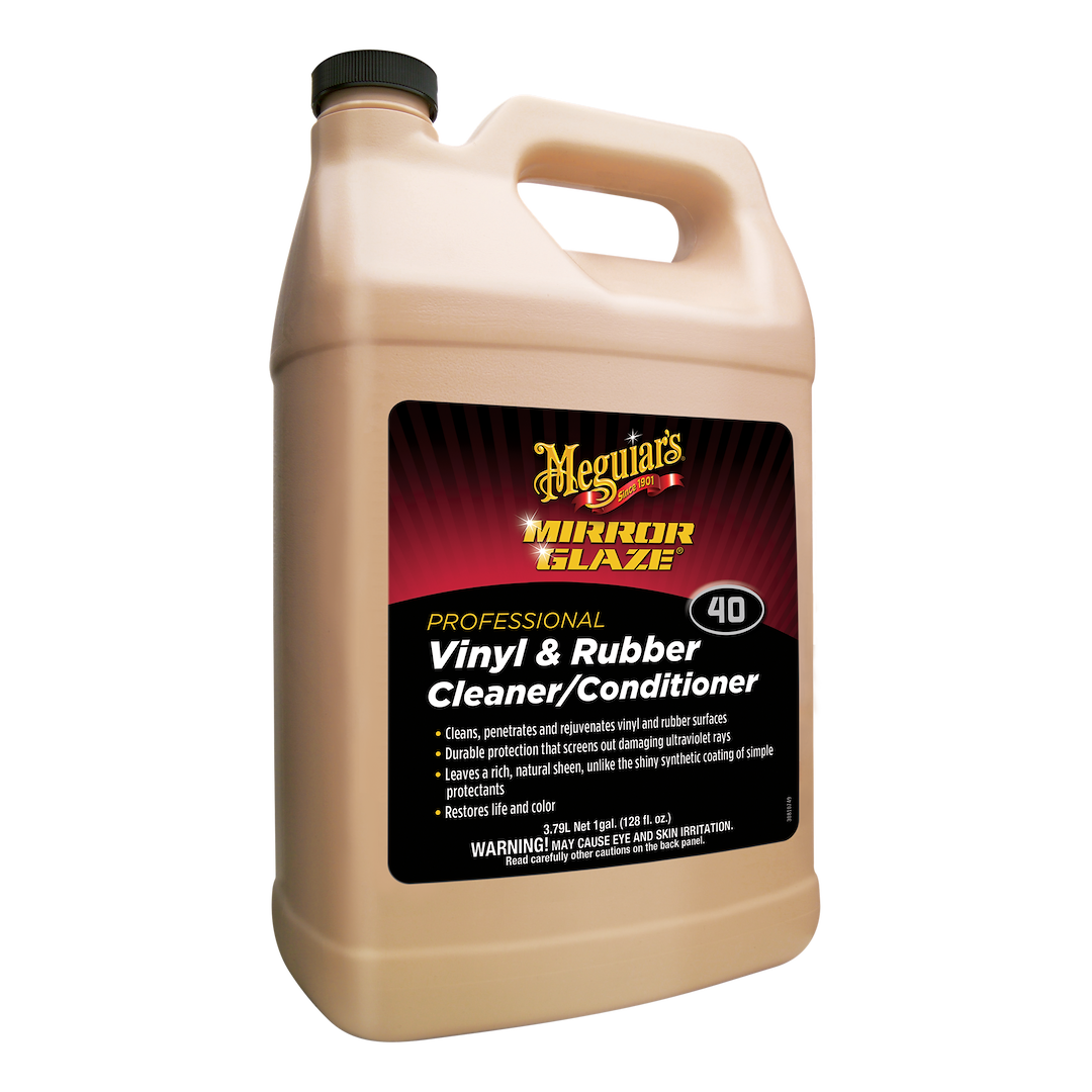 Meguiars Wax Vinyl Protectant, Mirror Glaze ®, 1 Gallon Jug, Single, Use to Clean and Condition Vinyl/ Rubber Surfaces – M4001