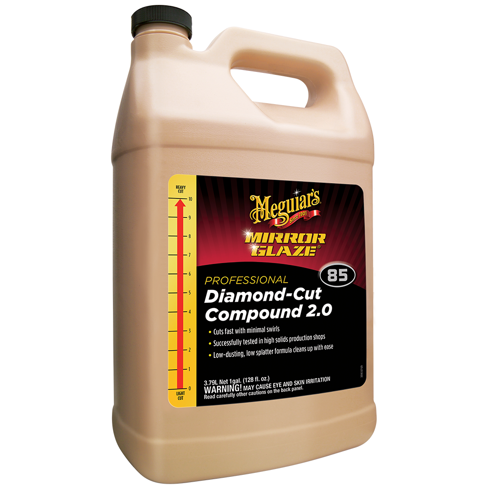 Meguiars Wax Polishing Compound, Mirror Glaze ®, Liquid, 1 Gallon Jug, Single, Diamond Compound Cut 2.0 – M8501