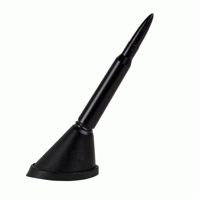Metra Antenna Mast, Ammotenna, 4-1/4 Inch Length, 0.30 Caliber Replica Design, Flat Black, Aluminum – 30FB