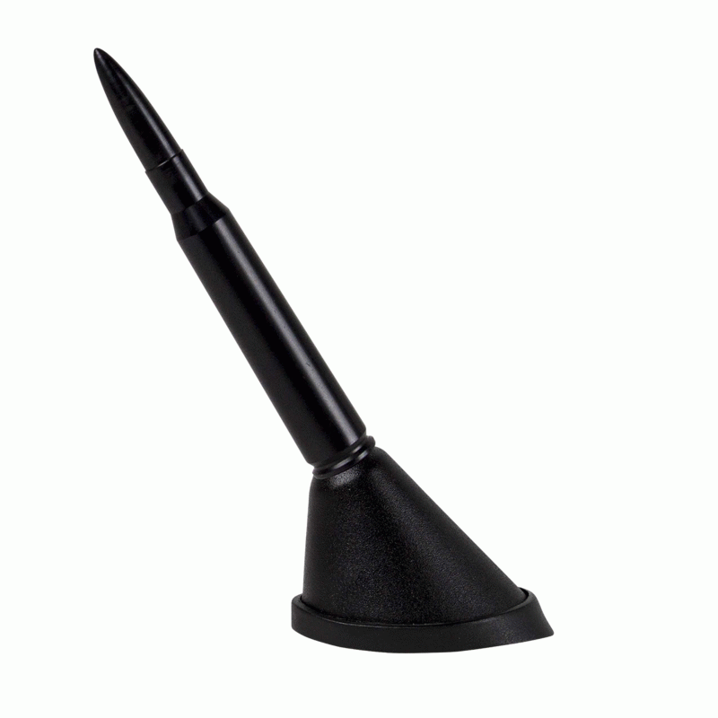 Metra Antenna Mast, Ammotenna, 4-1/4 Inch Length, 0.30 Caliber Replica Design, Flat Black, Aluminum – 30FB