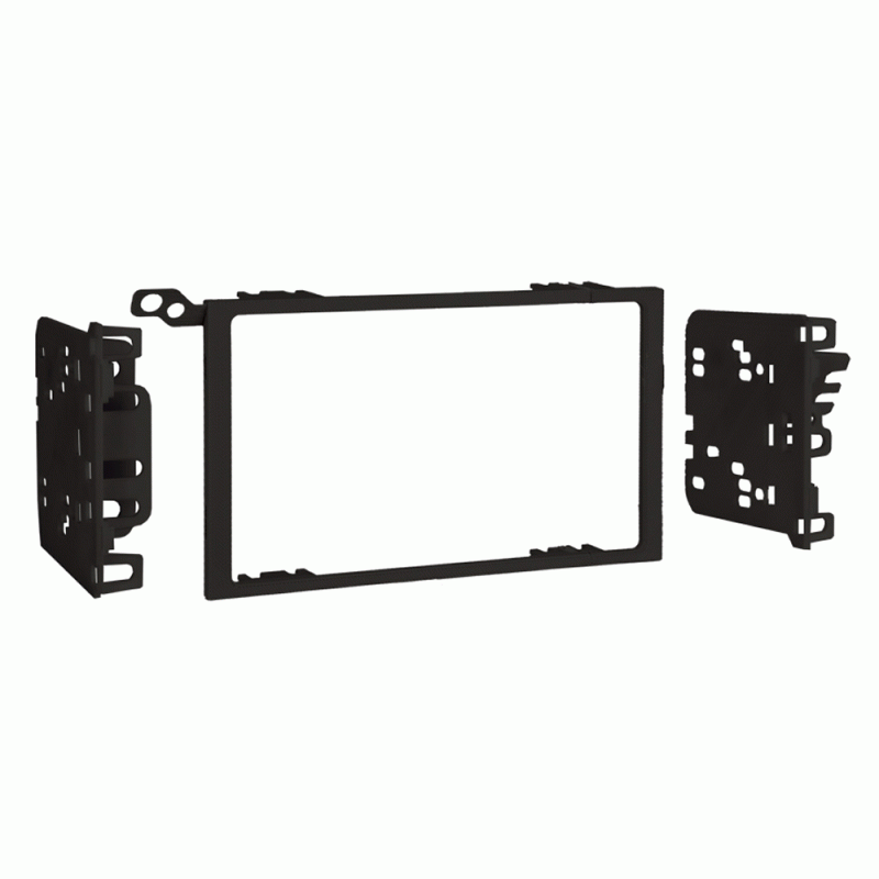 Metra Radio Mounting Kit, Turbokits, For Installing AN Aftermarket Double-Din/ Iso-Mount or Two Single-Din Vehicle Radios, Painted, Black – 95-2009