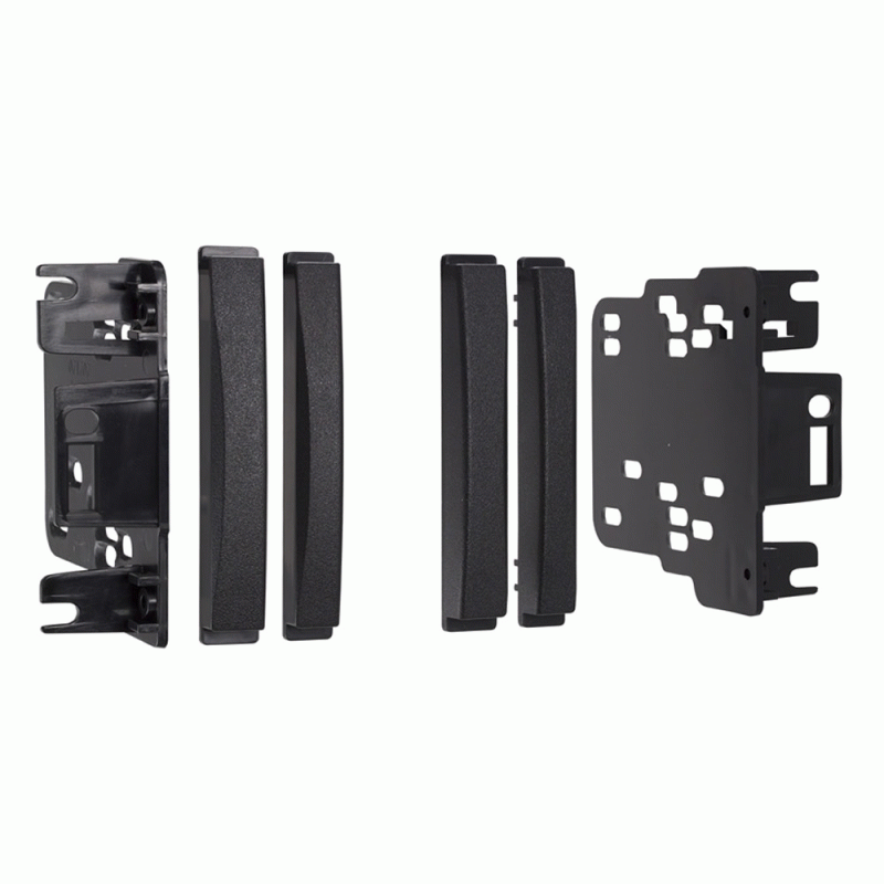 Metra Radio Mounting Kit, Turbokits, For Installing AN Aftermarket Double-Din or Stacked Iso-Mount Vehicle Radio, Painted, OEM Black – 95-6511