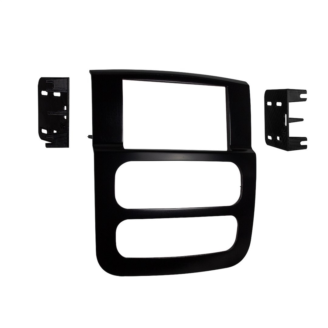 Metra Radio Mounting Kit, Turbokits, For Installing AN Aftermarket Double-Din or Stacked Iso-Mount Vehicle Radio, Painted, OEM Matte Black – 95-6522B