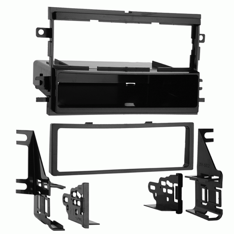 Metra Radio Mounting Kit, Turbokits, For Installing AN Aftermarket Recessed Iso-Mount or Single-Din Vehicle Radio with Pocket Provisions – 99-5812