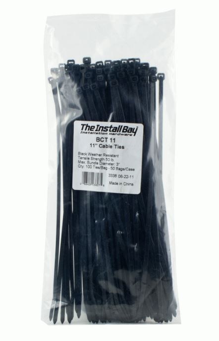 Metra Wire Tie, Install Bay, Zip Style, 11 Inch Length, 50 Pound Maximum Capacity, Pack of 100 – BCT11