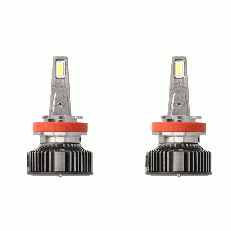 Metra Headlight Bulb, Heise ®, H8, LED Bulb, 70 Watt, 12 to 24 Volt, White Beam Color, 16000 Lumens, 6500K Light Color Temperature – HE-H8PRO